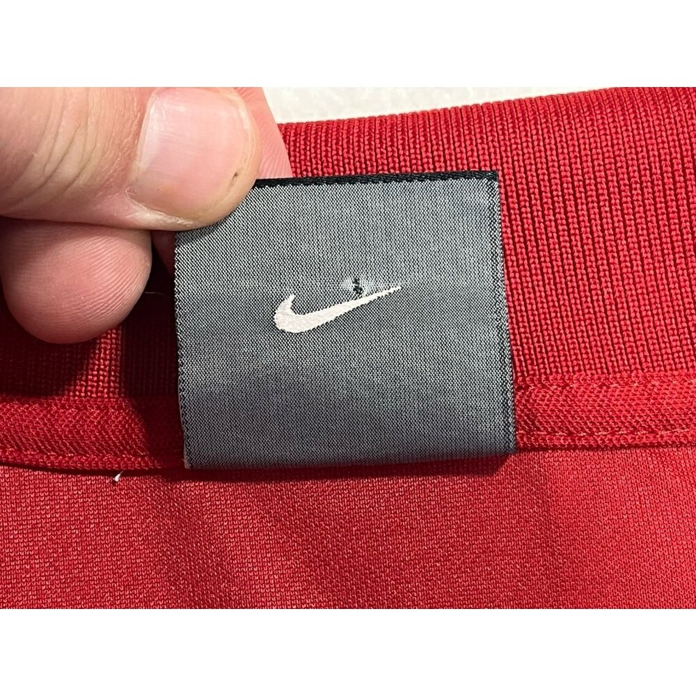 Nike Golf DriFIT Polo XL Red Moisture Wicking Performance Shirt Bach Embroidered - Picture 11 of 16